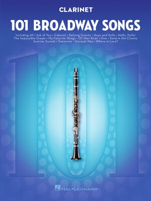 cover image of 101 Broadway Songs for Clarinet